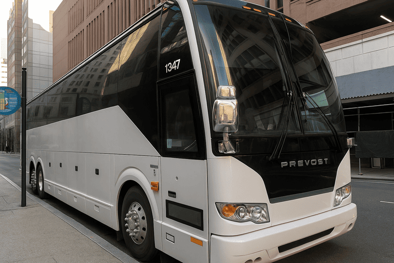 a Charter Bus Rental Goodyear coach bus