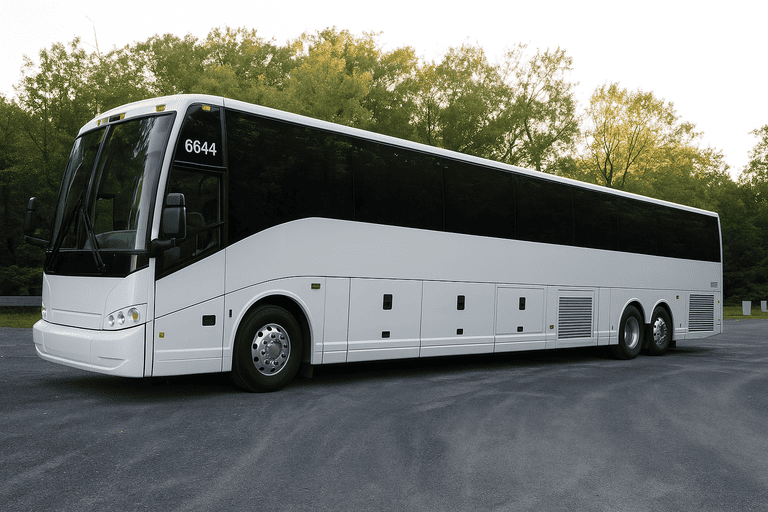 exterior of Charter Bus Rental Goodyear coach bus