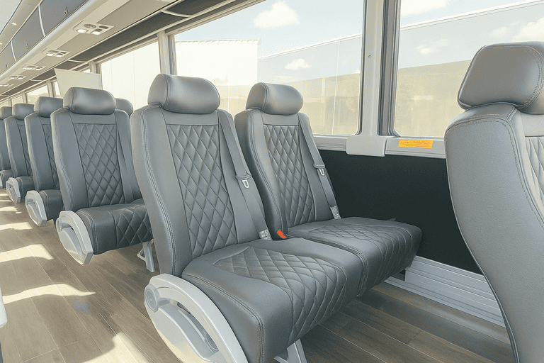 interior of Charter Bus Rental Goodyear charter bus